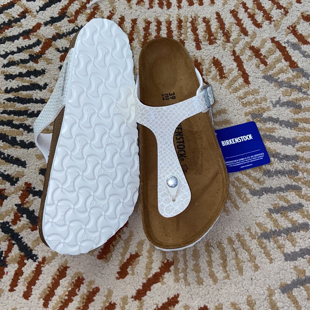 White snake print Birkenstock sandals - Picture 2 of 2